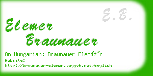 elemer braunauer business card